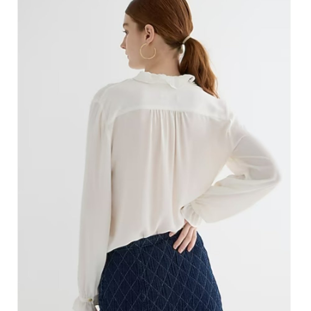 J.Crew Ruffle Blouse - Picture 3 of 3